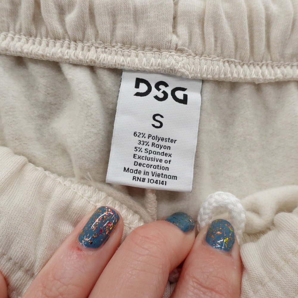 DSG So Soft Cinch Pant Womens Small Cream High Rise Sweatpants NEW - Picture 7 of 16